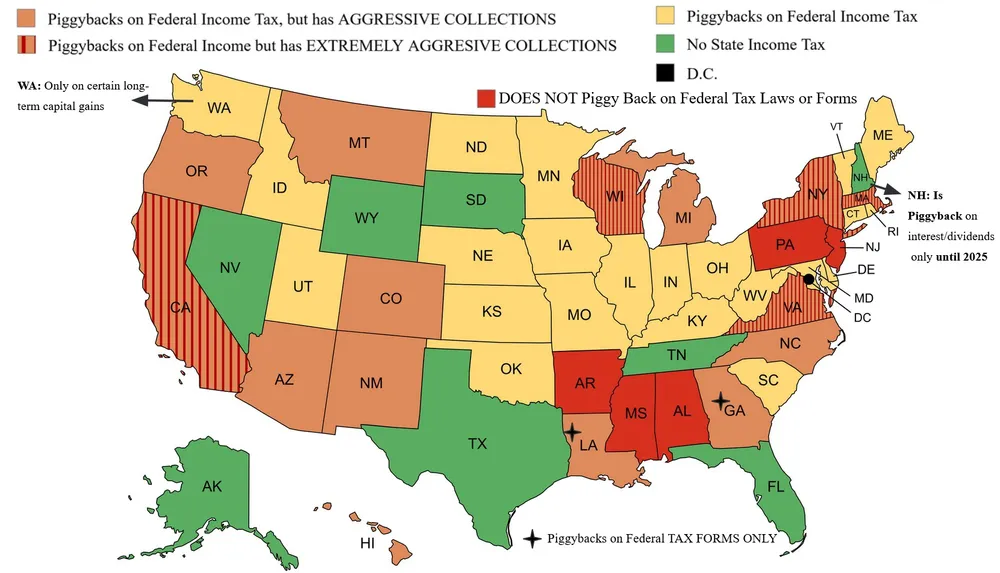 Map of state taxes